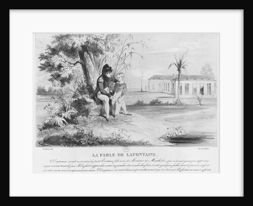Napoleon I on the island of St. Helena, explaining the Fables of Jean de La Fontaine to Tristan de Montholon by Karl Loeillot-Hartwig