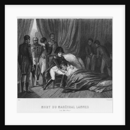 Last moments of Marshal Lannes, Duke of Montebello, at the battle of Essling on 22nd May 1809, engraved by Abraham Girardet by Denis-Auguste-Marie Raffet