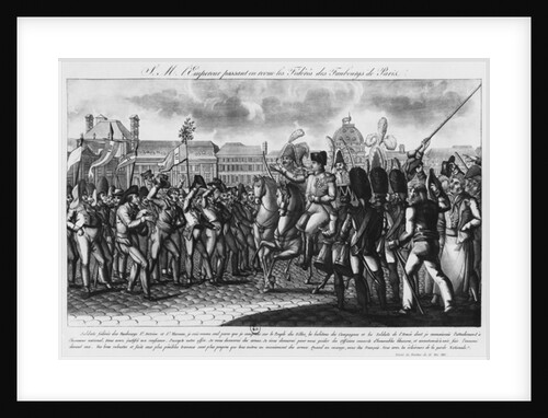 Napoleon I reviewing the Federes of the Parisian suburbs at the Tuileries by French School