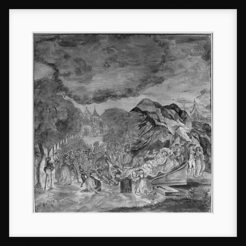 People filing past Marat's corpse near the grotto of Les Cordeliers, 1793 by Jean Antoine Laurent