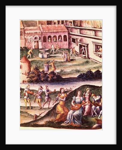 Concert in the Courtyard of a Chateau by Leonard (school of) Limousin