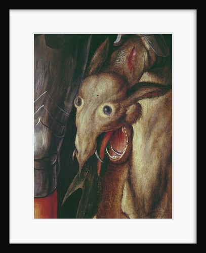 Paumgartner Altarpiece: detail of the Left Hand Wing, depicting the head of the dragon defeated by St. George, c.1500 by Albrecht Dürer or Duerer