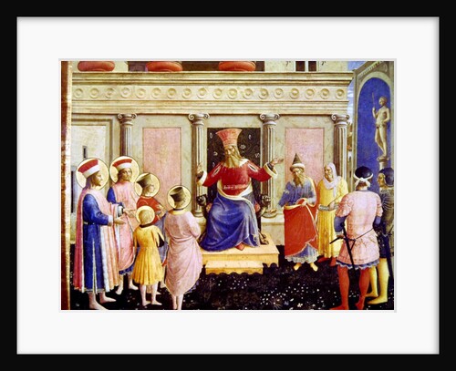 Saints Cosmas and Damian and their brothers before the proconsul Lysias by Fra Angelico