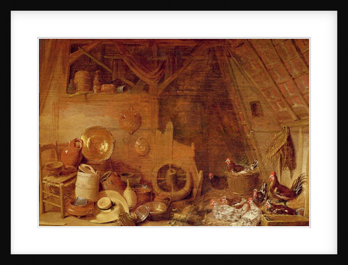 Interior of a Barn by Frans Ryckhals