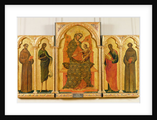 Virgin and Child with St. Francis, John the Baptist, St. John the Evangelist, St. Anthony of Padua, 1354 by Paolo Veneziano