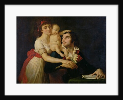 Camille Desmoulins his wife Lucile and their son Horace-Camille c.1792 by Jacques Louis David