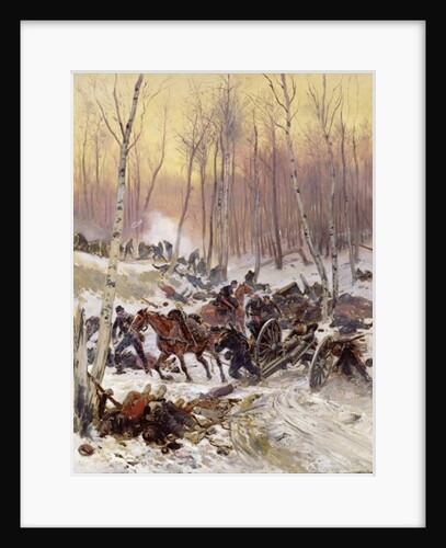 Artillery Combat in a Wood during the Siege of Paris, 1870-71 by Jean-Baptiste Edouard Detaille