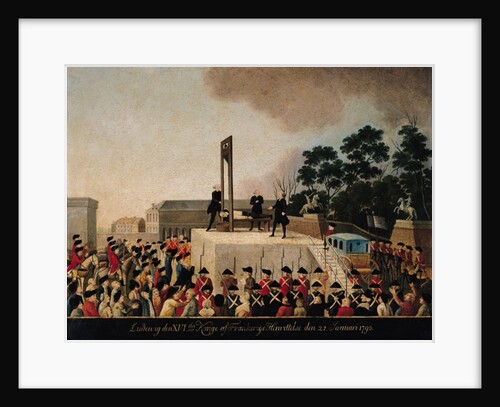 The Execution of Louis XVI 21 January 1793 by Danish School