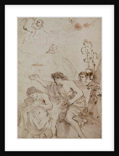 Baptism of Christ by Guercino