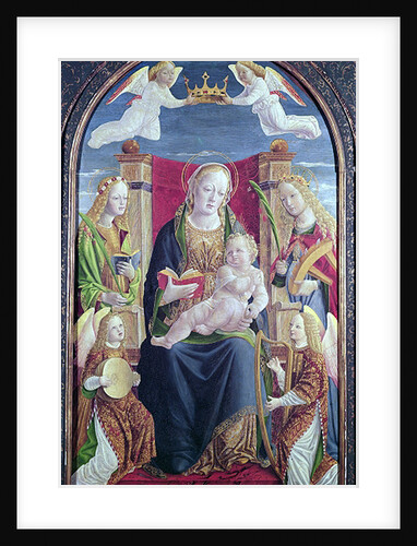 Madonna and Child with Angel Musicians, c.1490-1500 by School Lombard