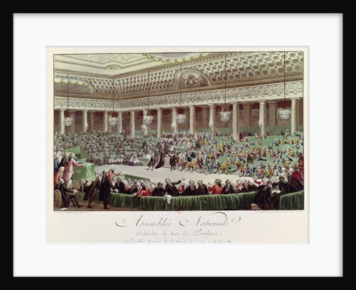 The National Assembly Renounces all Privileges, 4th August 1789 by Charles (after) Monnet