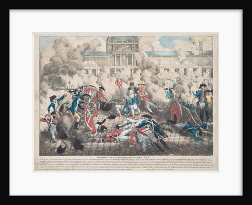 Foundation of the Republic, 10th August 1792 by French School