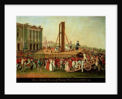The Execution of Marie-Antoinette 16th Oct 1793 by Danish School