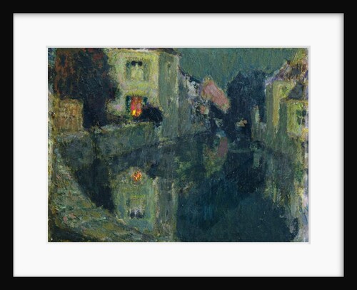 The Canal at Night by Henri Eugene Augustin Le Sidaner