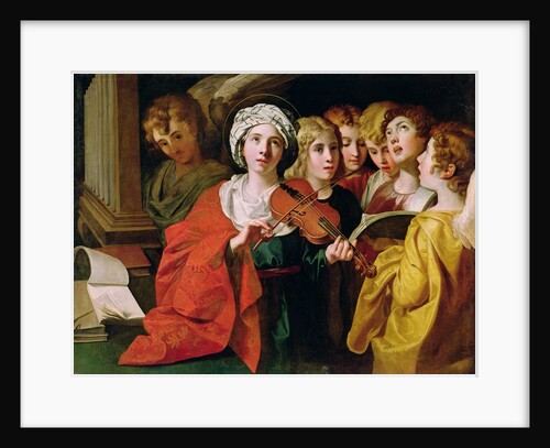 St. Cecilia with a Choir by Domenichino (1581-1641)