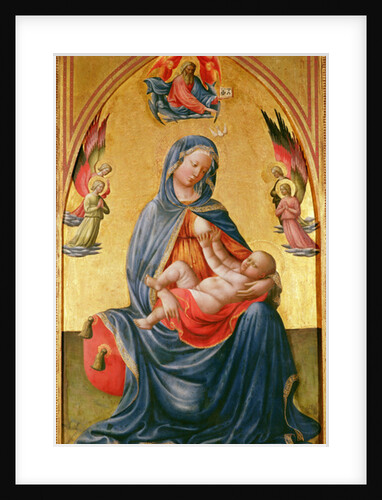 Virgin and Child with God the Father, Holy Spirit and angels by Tommaso Masolino da Panicale