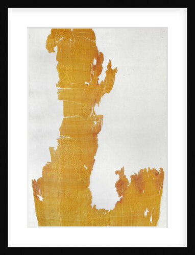 Fragment of material with patterns of floral motifs and mandarin ducks by Tang Dynasty Chinese School