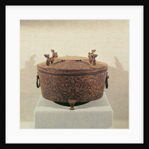 Tsouen wine vase decorated with stylised and geometric dragons by Warring States period Chinese School