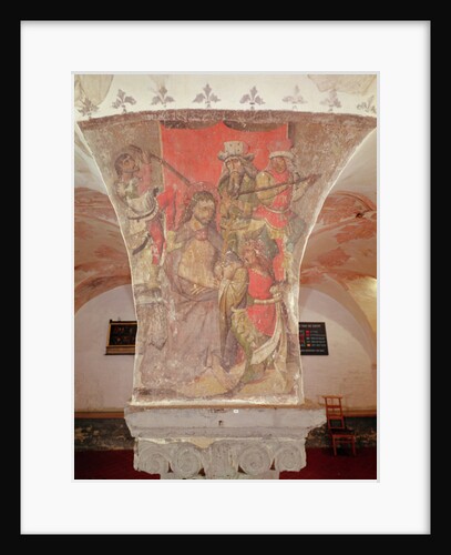 The Mocking of Christ, mural from the crypt by School Flemish