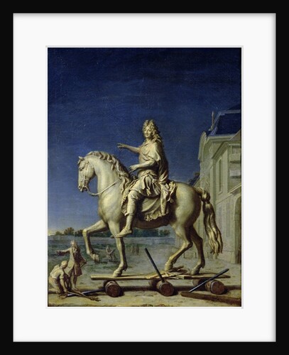 Transporting the Equestrian Statue of Louis XIV to the Place Vendome in 1699 by Rene Antoine Houasse