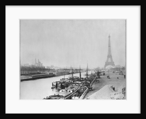 View of the banks of the Seine and the Eiffel Tower, Paris by French Photographer