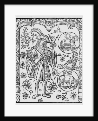 April, flowers, Aries by Pierre Le Rouge