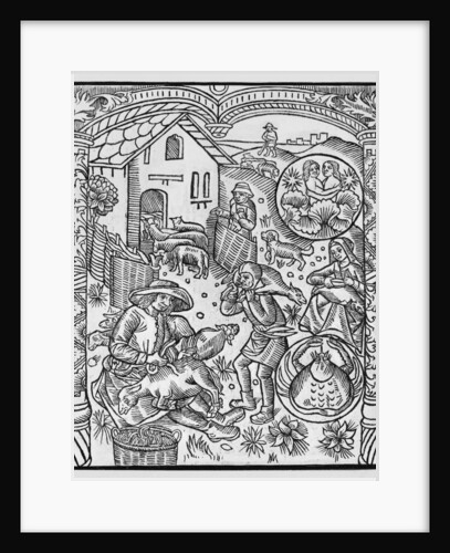 June, sheep shearing, Gemini by Pierre Le Rouge