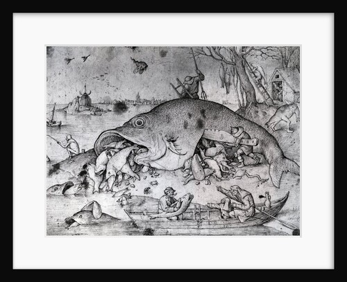 Big fishes eat small ones, 1556 by Pieter the Elder Bruegel