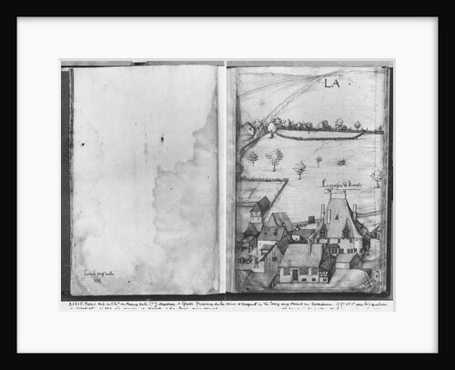 Fol.1 La Croix-aux-Mines village, Lorraine. The house of Kointz, the controller of the mines and fol.25v, signature of the artist, c.1530 by Heinrich Gross or Groff