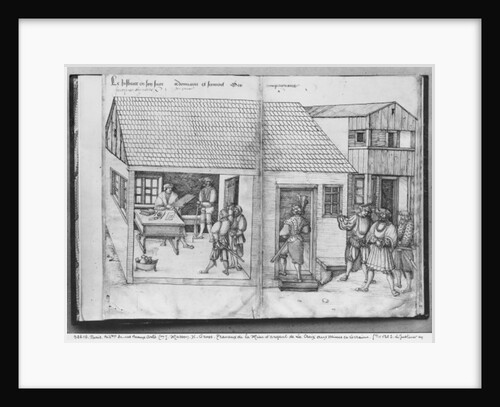 Silver mine of La Croix-aux-Mines, Lorraine, fol.1v and fol.2, the judge of the mines, edict and oath of the companions, c.1530 by Heinrich Gross or Groff