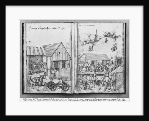 Silver mine of La Croix-aux-Mines, Lorraine, fol.6vand fol.7r, supplying and delivering iron, c.1530 by Heinrich Gross or Groff
