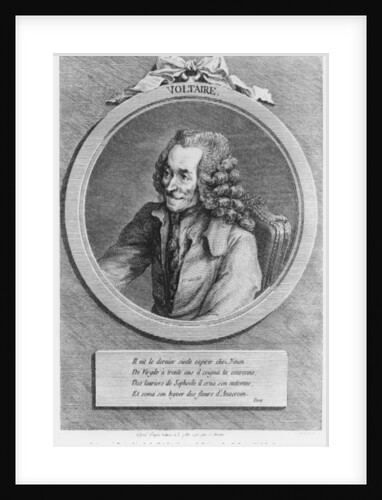 Portrait of Voltaire, from a drawing by Denon made on 6th July 1775 by Dominique Vivant (after) Denon