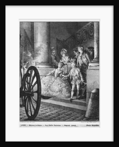The Little Godfathers, 1776, engraved in 1777 by Pierre Charles Baquoy and Charles Emmanuel Patas by Jean Michel the Younger (after) Moreau