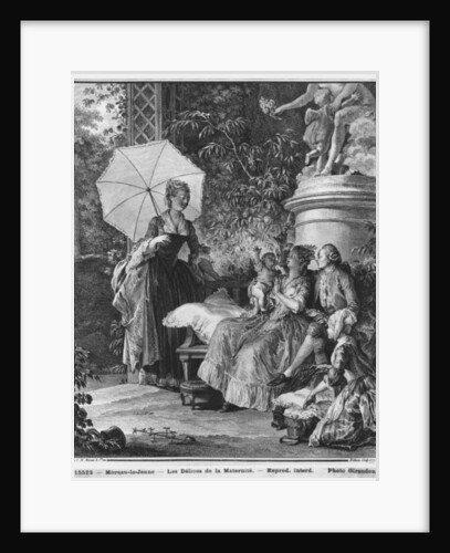 The delights of motherhood, engraved by Isidore Stanislas Helman 1776 by Jean Michel the Younger (after) Moreau