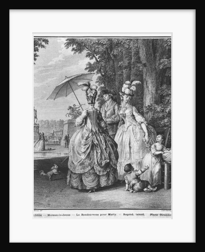 The rendezvous for Marly, engraved by Carl Guttenberg c.1777 by Jean Michel the Younger (after) Moreau