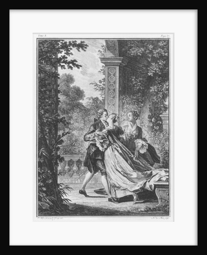 The first kiss of love, volume I, page 37 by Jean Michel the Younger (after) Moreau