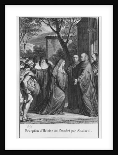 Abelard welcoming Heloise at Paraclete by Jean Michel the Younger Moreau (after)