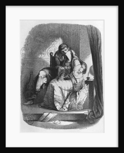 Heloise and Abelard kissing by Jean Francois (after) Gigoux