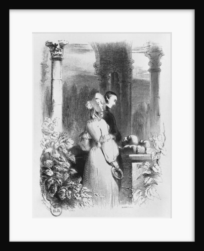 Visiting the tomb of Heloise and Abelard by Jean Francois Gigoux