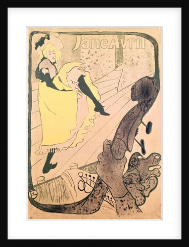 Poster advertising Jane Avril at the Jardin de Paris, 1893 by Henri de Toulouse-Lautrec