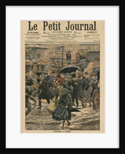 Winter in Paris, walking in the mud by French School