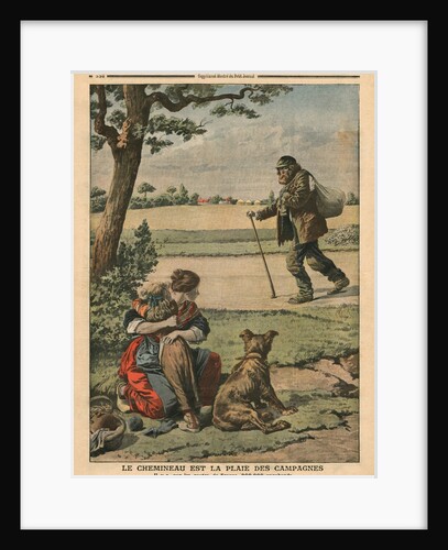 Vagabond is a nuisance for countryside by French School