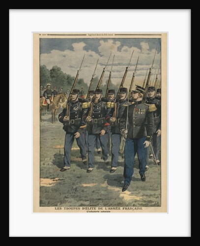 Elite troops of French army, the colonial infantry by French School