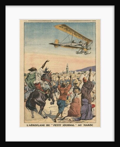 The 'Petit Journal' airplane flying over Morocco by French School