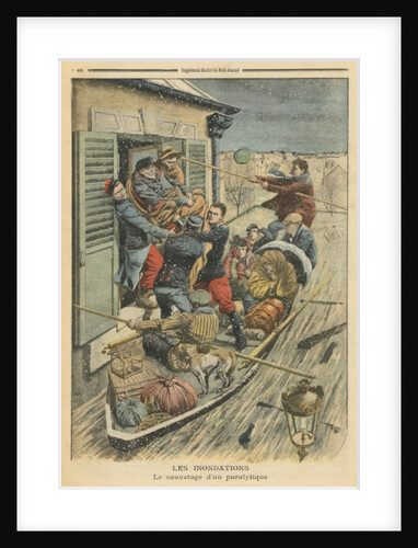 Floods, rescuing a paralytic by French School