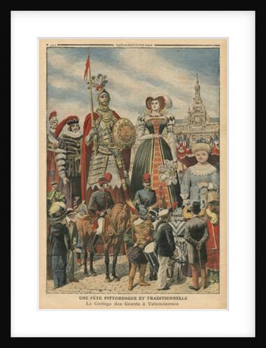 A picturesque and traditional feast, the procession of the Giants at Valenciennes by French School