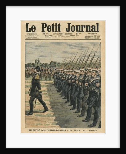 Marines on parade at the review of the 14th July by French School