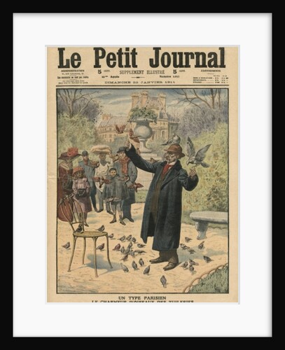 A Parisian type, the bird charmer of the Tuileries by French School