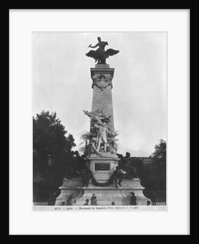 Monument to Leon Gambetta, central group, cour Napoleon, Louvre, 1888 by Jean Paul Aube