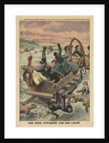 Wedding party attacked by wolves by French School